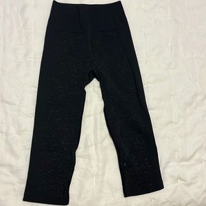 Ribbed Top Black Lululemon Crops